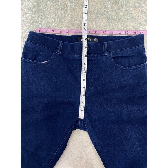 Betabrand Size Medium Petite Yoga Blue Pull On Stretch Denim Jeans 26" Inseam - Picture 5 of 6
